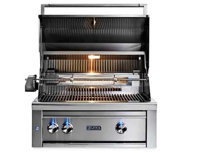 Lynx Professional 30-Inch Built-In All Infrared Trident Gas Grill with Rotisserie L30ATR
