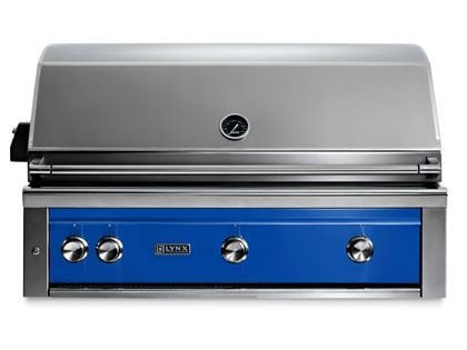Lynx Professional L42ATR 42-Inch Built-In All Infrared Trident Gas Grill with Rotisserie in Blue