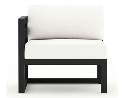 Harmonia Living Avion Black Aluminum Left Arm Seat