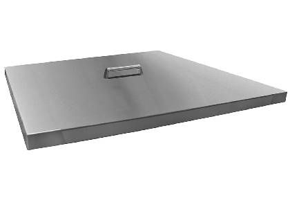 Firegear Square Stainless Steel Burner Cover with Brushed Finish