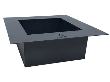 Firegear Lume Double Wall Smokeless Square Black High Temp Painted Carbon Steel Wood Fire Pit Insert (27 - 33 Inch Opening)