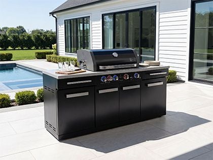モンテリー 4セット ステンレススチール バットセット ビュッフェ Mont Alpi MA-957 | Small Outdoor Islands | Grillio.com