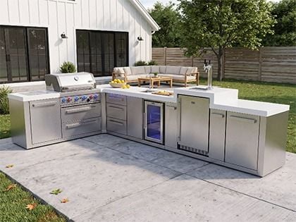 Mont Alpi MAi400-90KEGBEVDR bbq kitchen island 
