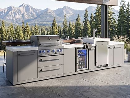 Mont Alpi MAi400-KEGBEV bbq kitchen island 
