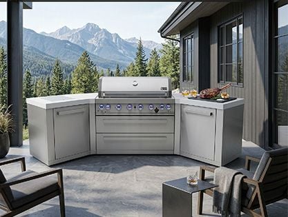 Mont Alpi MAi805-45 45-degree corners 6-grill island

