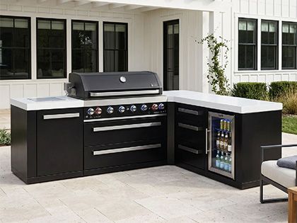 Mont Alpi MAi805-BSS90FCDR L-shaped bbq island
