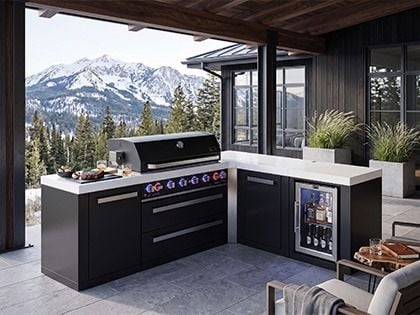 Mont Alpi MAi805-BSS90FCXL L-shaped patio island
