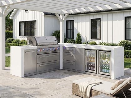Mont Alpi MAi805-D90BEVFCDR 90-degree patio kitchen island
