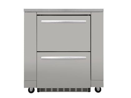 THOR Kitchen 24-Inch Indoor Outdoor Double Drawer Refrigerator with Cabinet