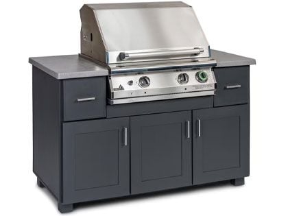 PGS 57-Inch Gensun Modano BBQ Island With Commercial T-Series 30-Inch Gas Grill With Timer