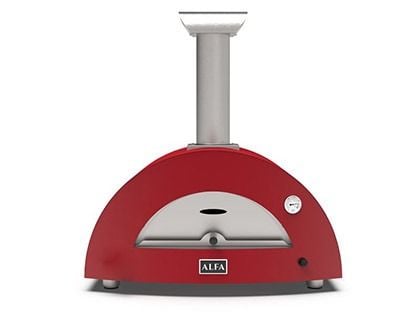 Alfa Moderno 2 Pizze 38-Inch Wood-Fired Pizza Oven - Ruby Red