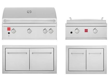 Fuego 4-Piece 36-Inch F36S Pro Gas Grill Outdoor Kitchen Package