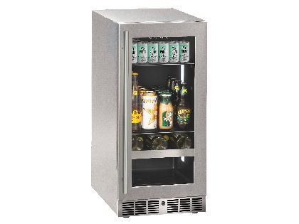 Marvel Essential 15-Inch Stainless Glass Door Beverage Center with Lock