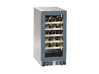 Marvel Essential 15-Inch Panel-Ready Glass Door Wine Refrigerator with Lock