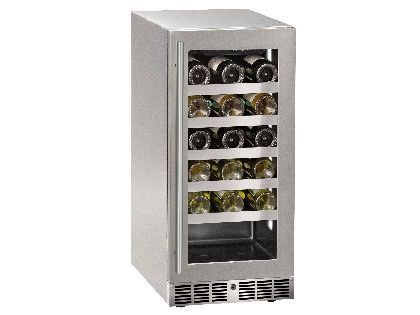 Marvel Essential 15-Inch Stainless Glass Door Wine Refrigerator with Lock