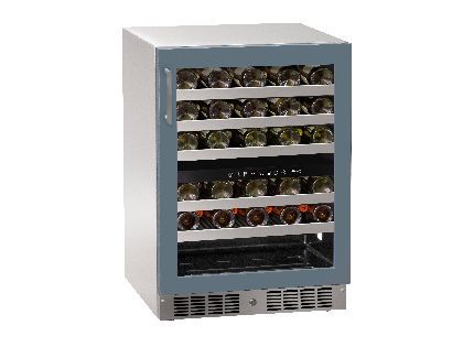 Marvel Essential 24-Inch Panel-Ready Glass Door Dual Zone Wine Refrigerator with Lock