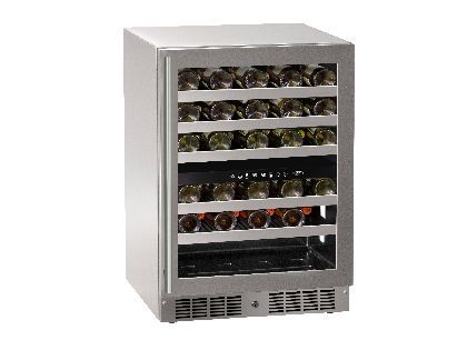 Marvel Essential 24-Inch Stainless Glass Door Dual Zone Wine Refrigerator with Lock
