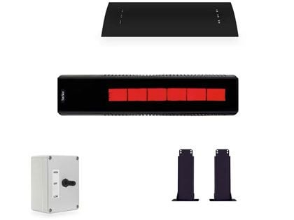 SunStar 48-Inch 35,000 BTU Gas Infrared Patio Heater with Switch, Heat Shield and Fixed Mounting Kit