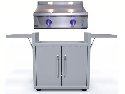 Le Griddle Pro Series 75 30-Inch 2-Burner Gas Griddle with Lights - 3mm Plate