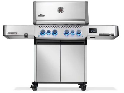 Napoleon Prestige 500 Connected 4-Burner Gas Grill with Infrared Rear Burner, Infrared Side Burner, Rotisserie Kit, WiFi & Bluetooth