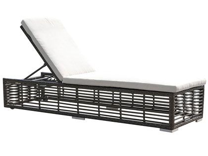 Panama Jack Graphite Wicker Cushion Outdoor Chaise Lounge
