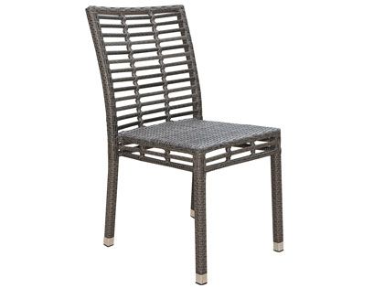 Panama Jack Graphite Wicker Stackable Patio Dining Side Chair