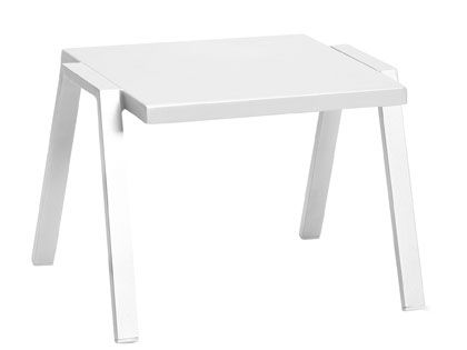 Panama Jack Outdoor Mykonos Aluminum White Rectangular End Table