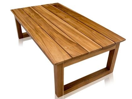 Panama Jack Bali Teak Wood Outdoor Rectangular Coffee Table