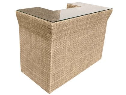 Panama Jack Austin Outdoor Wicker Bar with Glass Top