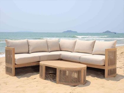 Panama Jack 5-Piece Cabo Cushion Sectional Seating Set