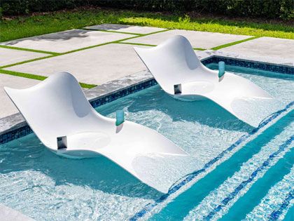 Panama Jack Wave In-Pool Chaise Lounger - Set of 2