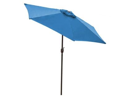 Panama Jack 9-Foot Blue Aluminum Patio Umbrella with Crank