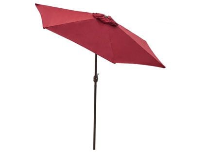 Panama Jack 9-Foot Red Aluminum Patio Umbrella with Crank
