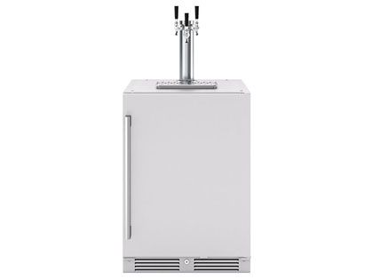 Zephyr Presrv 24-Inch 6 Cu. Ft. Reversible-Hinged Outdoor Rated Triple Tap Kegerator with Locking Door