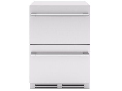 Zephyr Presrv 24-Inch 5.1 Cu. Ft. Outdoor Rated Dual Drawer Compact Stainless Steel Refrigerator
