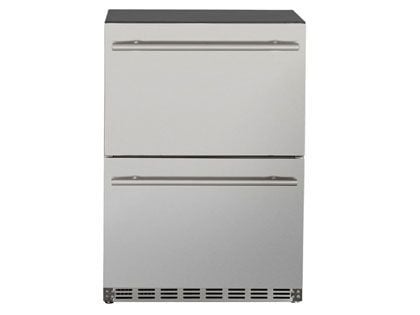 Summerset 24-Inch 5.3 Cu. Ft. Capacity Outdoor Rated Dual Drawer Refrigerator