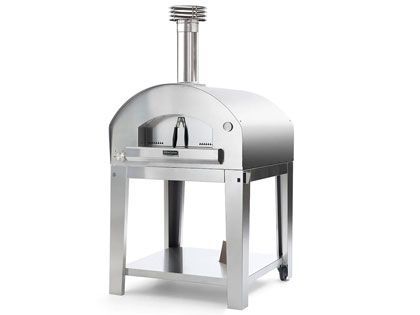 Roma Hybrid Gas & Wood-Fired Pizza Oven on Cart - Stainless