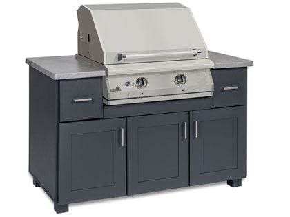 PGS 57-Inch Gensun Modano BBQ Island With Legacy Newport Gourmet 30-Inch Gas Grill