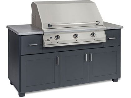 PGS 67-Inch Gensun Modano BBQ Island With Legacy Pacifica 39-Inch Gas Grill