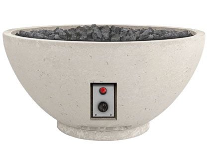 Firegear Sanctuary 2 Series 39-Inch GFRC Gas Fire Bowl - Arctic