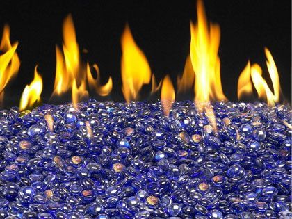 American Fyre Designs Fire Glass Gems - Sapphire