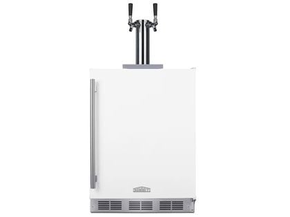 Summit 24-Inch ADA Compliant Outdoor Rated Double Tap Cold Brew Coffee Dispenser / Kegerator