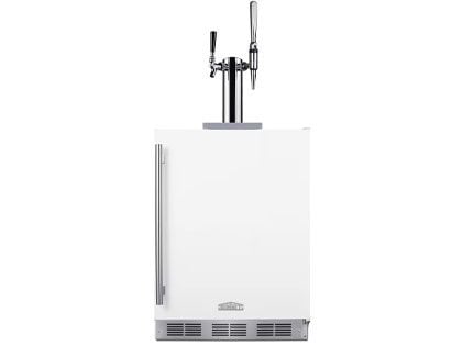 Summit 24-Inch ADA Compliant Outdoor Rated Double Tap Cold Brew Nitro & Flat Coffee Dispenser / Kegerator
