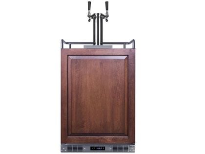 Summit 24-Inch 5.6 Cu. Ft. Built-In Wine Kegerator - Custom Panel