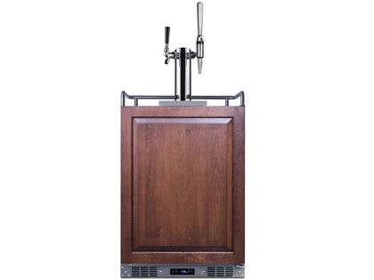 Summit 24-Inch 5.6 Cu. Ft. Built-In Cold Brew/Nitro Coffee Kegerator - Custom Panel
