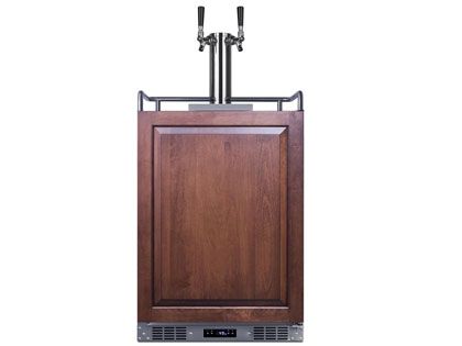 Summit 24-Inch 5.6 Cu. Ft. Built-In Kegerator - Custom Panel