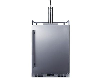 Summit Commercial Outdoor Rated Single Tap Beer Dispenser / Kegerator with Shelves