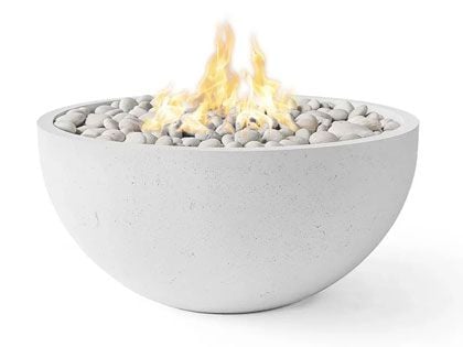 HPC Fire 32-Inch Round Dekko Serenade Lightweight Concrete Gas Fire Bowl