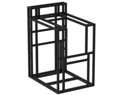 Videl 24-Inch KD Island Side Burner Frame with Backsplash