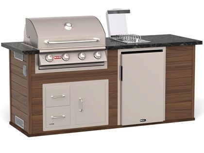 bull ODK walnut 88-foot bbq kitchen island 
